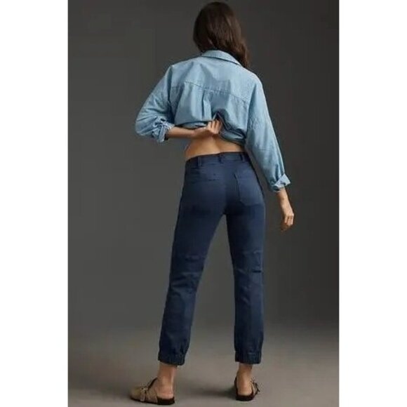 Anthropologie Womens The Richie Slim Joggers Tapered Leg Mid-Rise Pants Size 12 - Picture 2 of 16